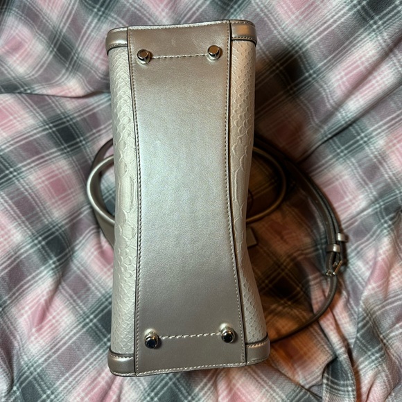 NWOT Coach Zoe Caryall in metallic snake. - Picture 7 of 14